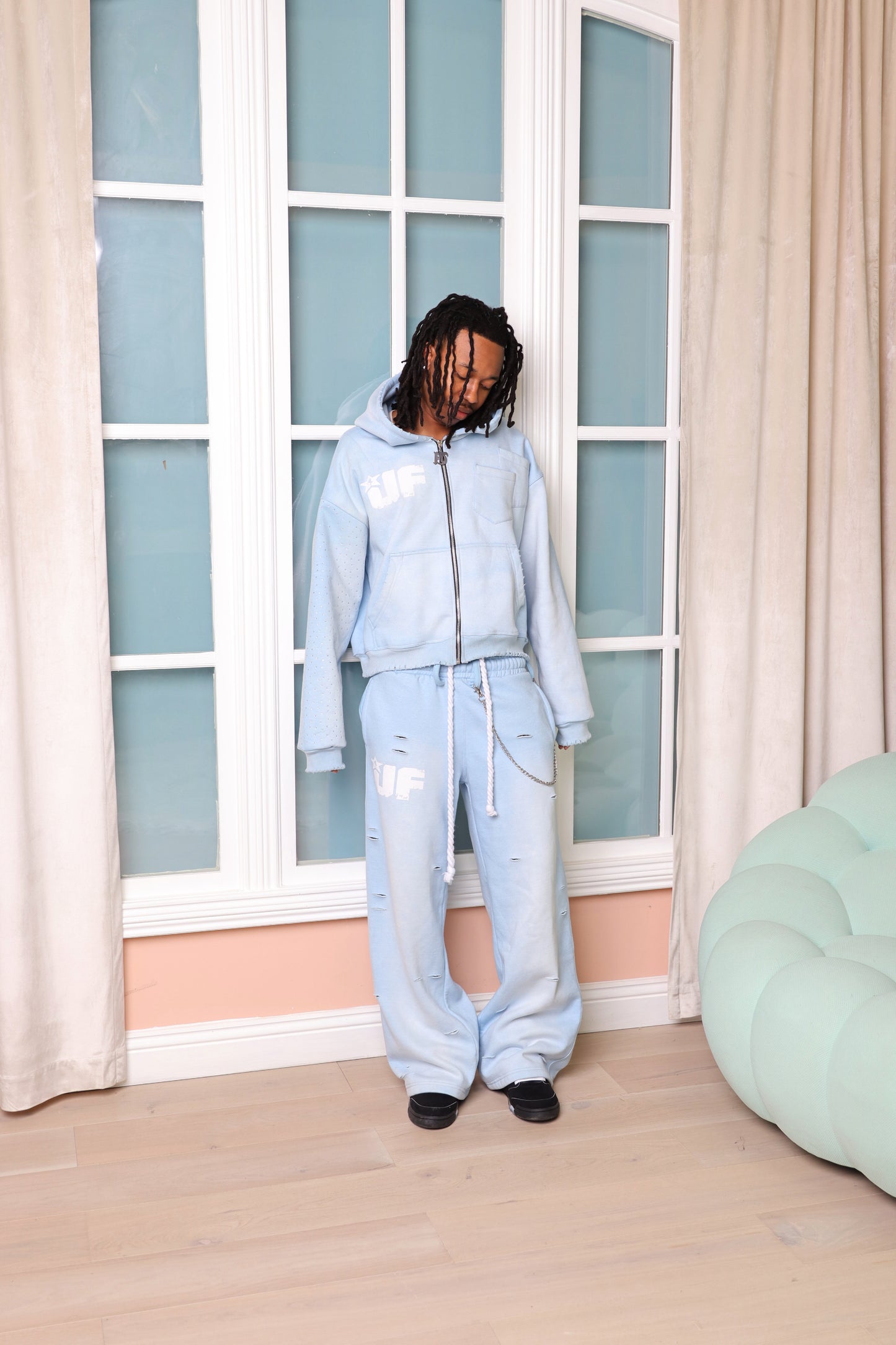 UNFAIR BLUE ZIP - UP JACKET